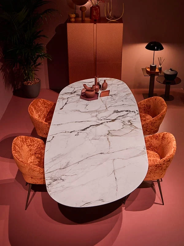 Joplin - Table extensible plateau céramique