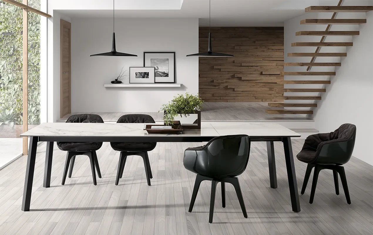 Merlot - Table extensible plateau céramique