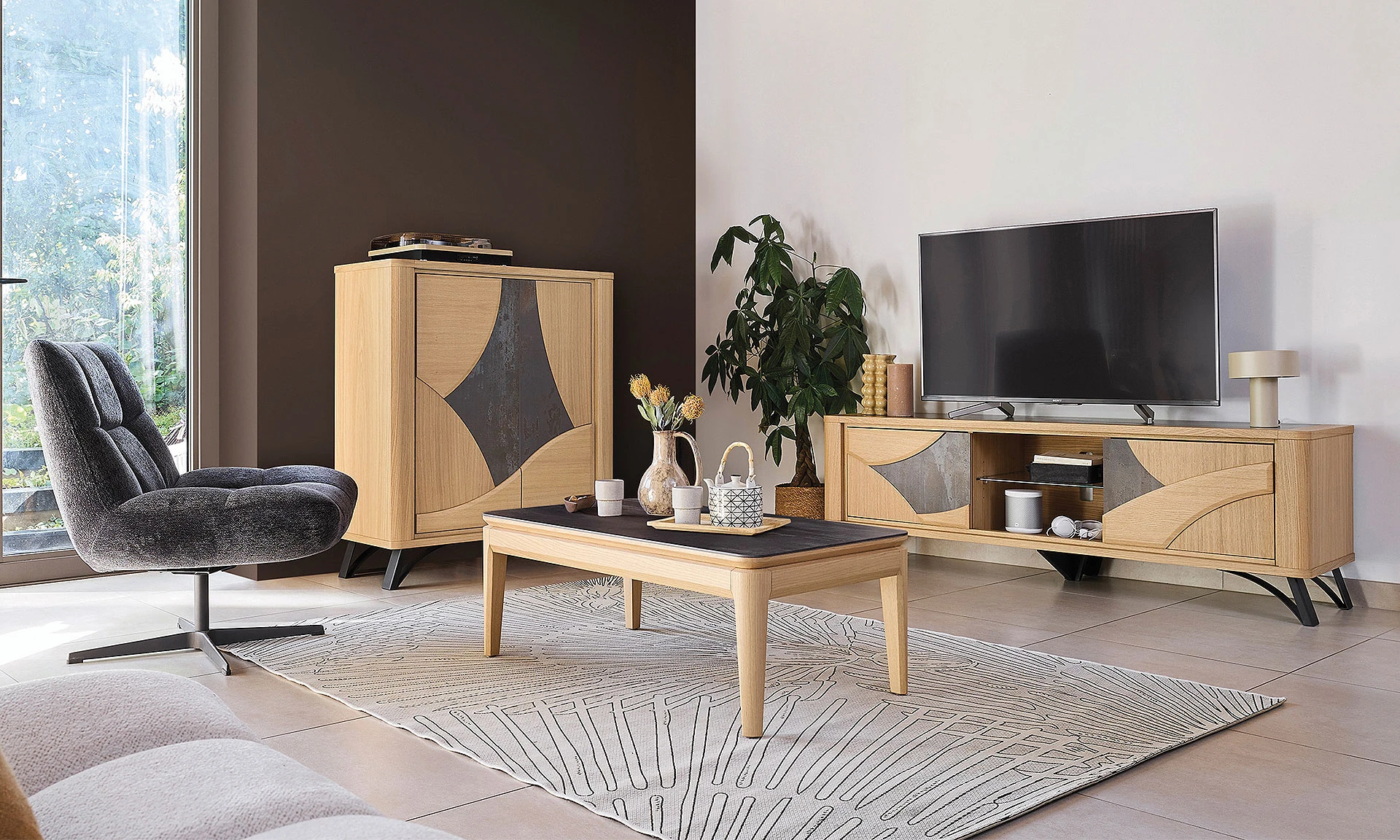 Rosalie - Meuble TV, bibus & table basse