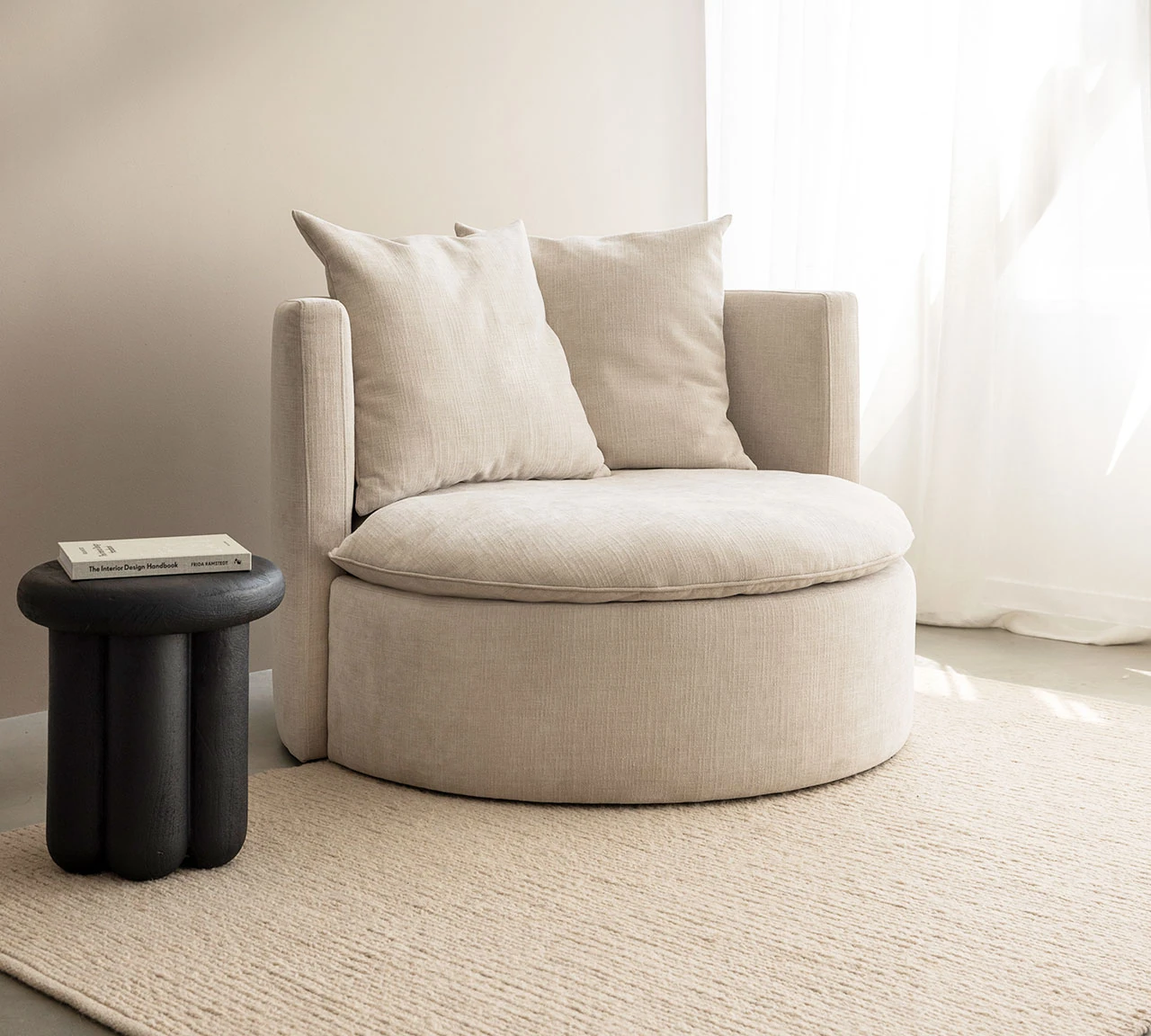 Ruta - Fauteuil rond pivotant
