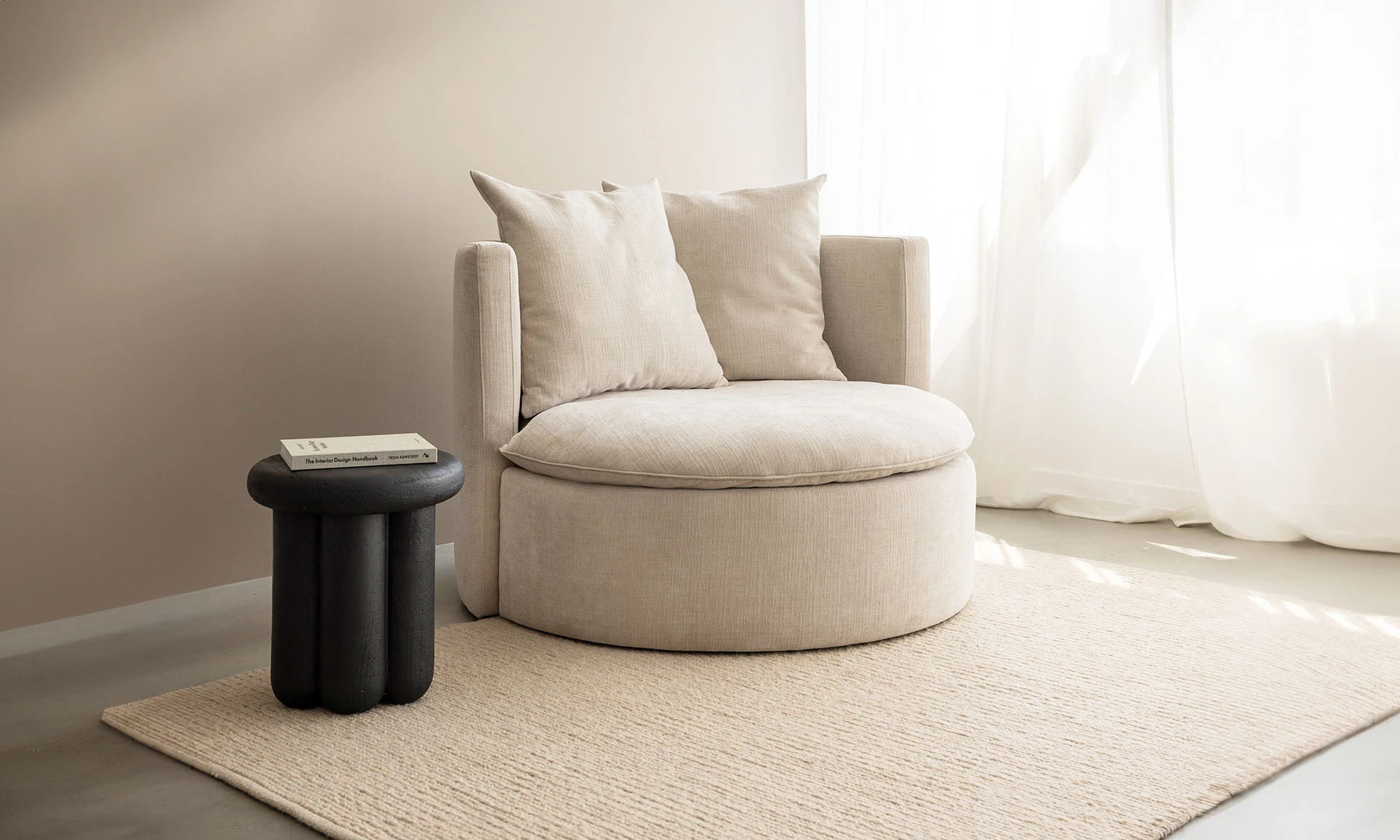 Ruta - Fauteuil rond pivotant