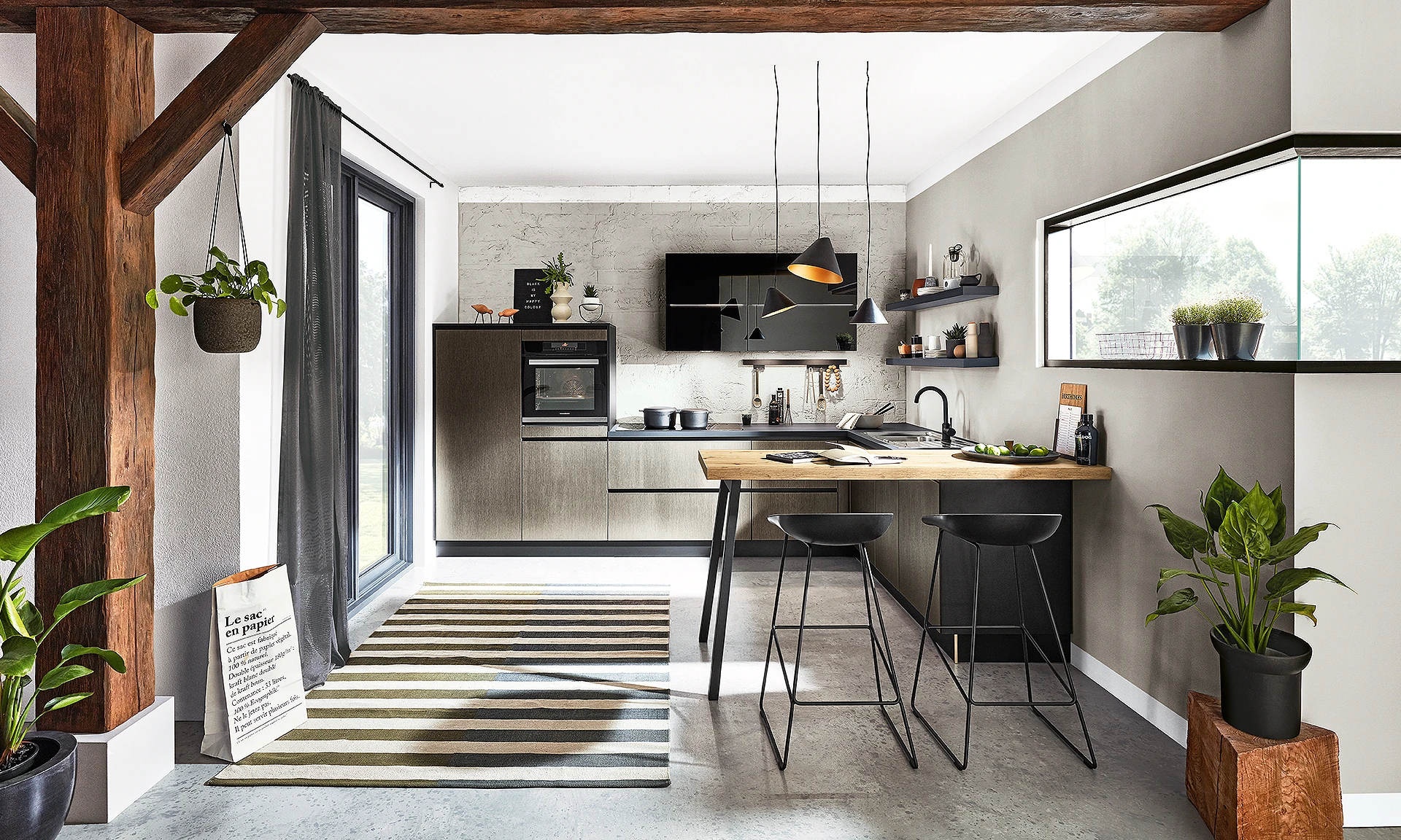 STEEL GL METALLIC - Cuisine en acier brossé style industriel