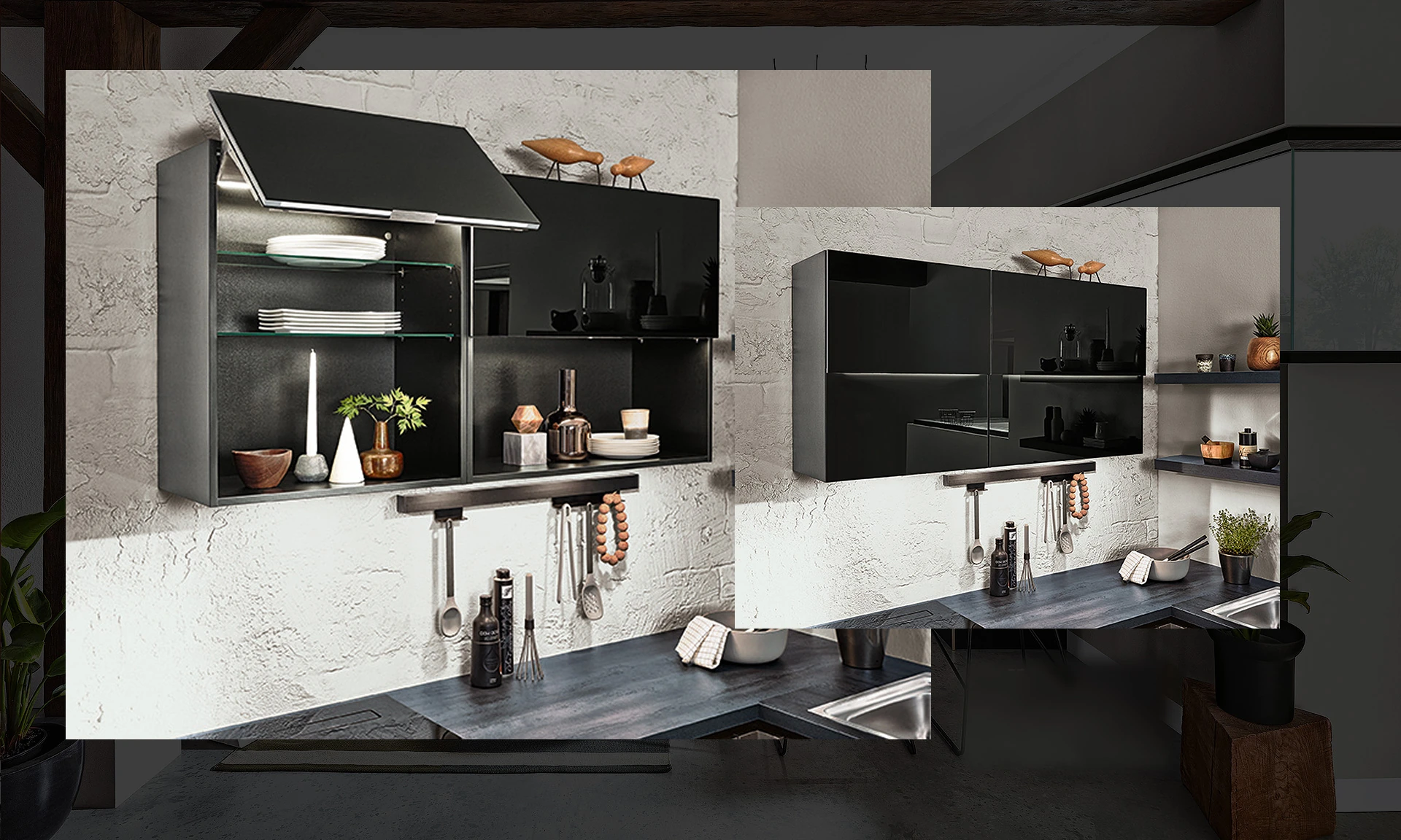 STEEL GL METALLIC - Cuisine en acier brossé style industriel