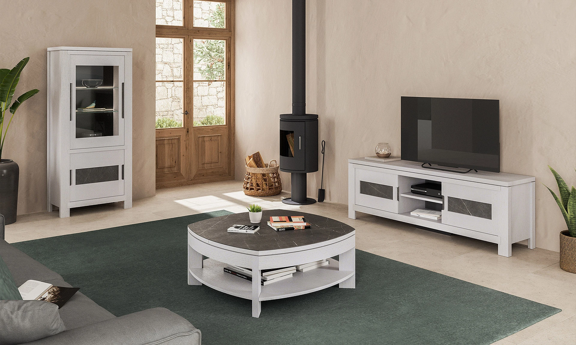 Tamala - Meuble TV extensible et table basse